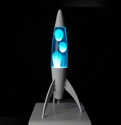 Rocket lava lamp blauw
