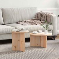 Koffietafel Set 2 pcs Naturel 49 x 49 x 28 cm
