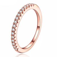 Dames Ring Verguld Rose Kleurig met Zirkonia-16mm