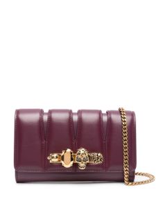 Alexander McQueen pochette Skull à design matelassé - Violet