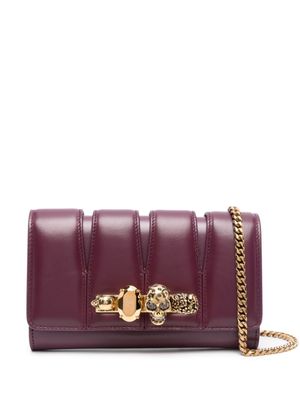Alexander McQueen pochette Skull à design matelassé - Violet