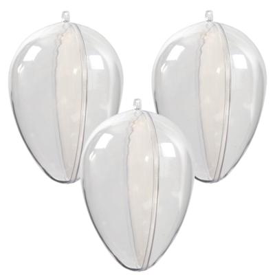 DIY eieren - 15x stuks - acryl - 9 cm - vulbaar - Paaseieren - hobby/knutsel materiaal