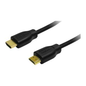 LogiLink CH0076 HDMI-kabel HDMI Aansluitkabel HDMI-A-stekker, HDMI-A-stekker 0.20 m Zwart 4K UHD