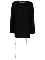 Yohji Yamamoto sweat à détails tressés - Noir - thumbnail