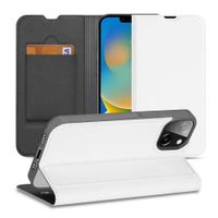 Hoesje iPhone 14 Bookcase Wit met Pashouder en Standaard - thumbnail