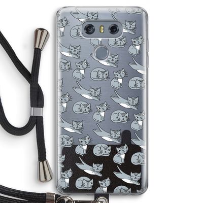 Poezen: LG G6 Transparant Hoesje met koord