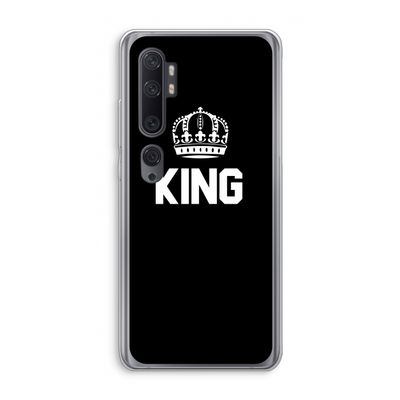 King zwart: Xiaomi Mi Note 10 Pro Transparant Hoesje