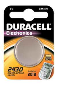 Batterij Duracell knoopcel 1xCR2430 lithium ÃƒËœ24mm 3V-280mAh