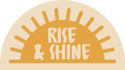 Tekst rise and shine vinyl tapijt badkamer
