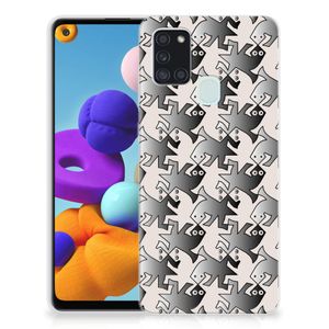 Samsung Galaxy A21s TPU Hoesje Salamander Grey