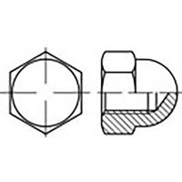 TOOLCRAFT TO-6866826 Zeskant dopmoeren M8 DIN 1587 Staal 500 stuk(s)