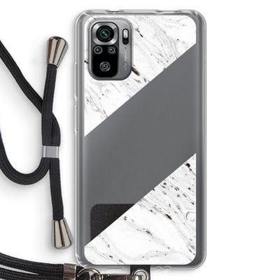 Biggest stripe: Xiaomi Redmi Note 10S Transparant Hoesje met koord