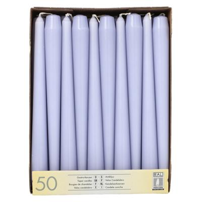 Dinerkaarsen Mega pack - 50x - lila paars - Gotisch - 25 cm