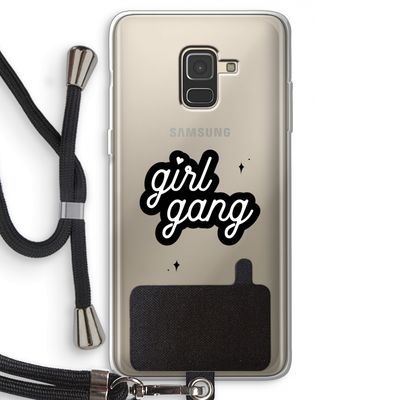 Girl Gang: Samsung Galaxy A8 (2018) Transparant Hoesje met koord