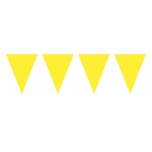 1x Mini vlaggenlijn / slinger geel 300 cm
