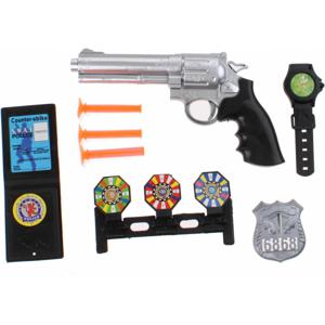 Politie speelgoed set pistool - met accessoires - verkleed rollenspel - plastic - 18 cm - kind   -