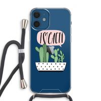 I love cacti: iPhone 12 Transparant Hoesje met koord