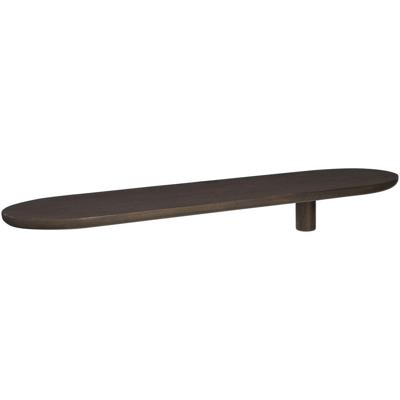 Leen Bakker - Wandplank Daan - Donker Essen - 80x18 Cm - Hout - Bruin