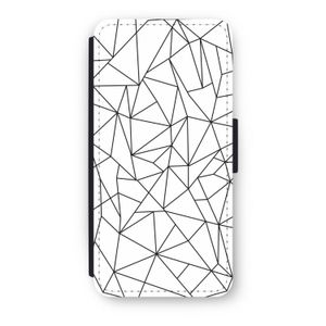 Geometrische lijnen zwart: iPhone SE 2020 Flip Hoesje