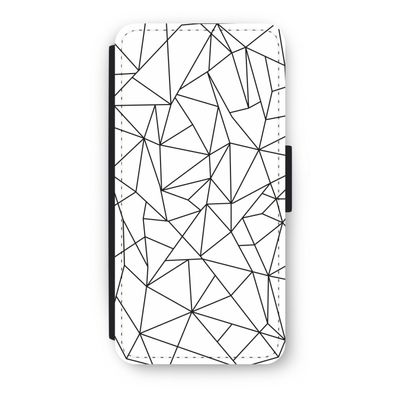 Geometrische lijnen zwart: iPhone SE 2020 Flip Hoesje