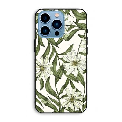 Wit bloemenpatroon: iPhone 13 Pro Max Biologisch afbreekbaar hoesje