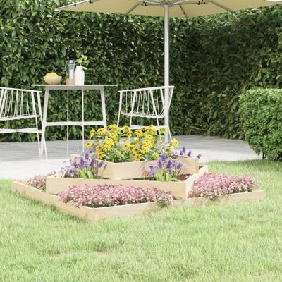 Plantenbak 112x112x27 cm massief grenenhout