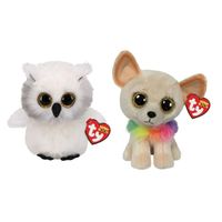 Ty - Knuffel - Beanie Boo's - Ausitin Owl & Chewey Chihuahua