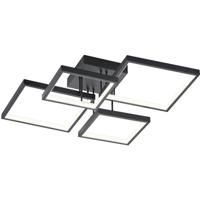 LED Dimbare Plafondlamp 24W - Warm Wit 3000K - Vierkant - Mat Zwart
