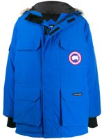 Canada Goose parka à patch logo - Bleu