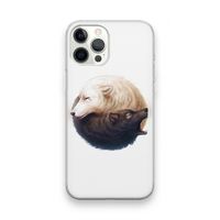 Yin Yang Wolves: iPhone 12 Pro Max Transparant Hoesje