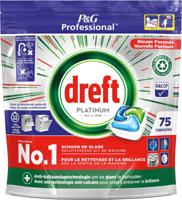 Dreft Platinum Regular vaatwastabletten, pak van 75 capsules Dreft Platinum Regular vaatwastabletten, pak van 75 capsules