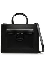 Valentino Garavani porte-documents en cuir à détail Vlogo - Noir