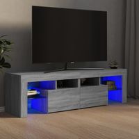 Tv-meubel met LED-verlichting 140x36,5x40 cm grijs sonoma eiken - thumbnail