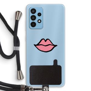 Kusje: Samsung Galaxy A52 Transparant Hoesje met koord