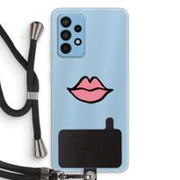 Kusje: Samsung Galaxy A52 Transparant Hoesje met koord