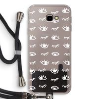 Eye pattern #3: Samsung Galaxy J4 Plus Transparant Hoesje met koord