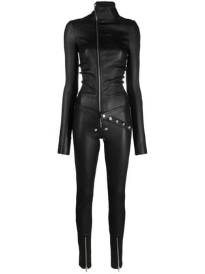 Rick Owens combinaison Luxor Tight Gary en cuir - Noir