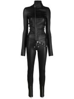 Rick Owens combinaison Luxor Tight Gary en cuir - Noir