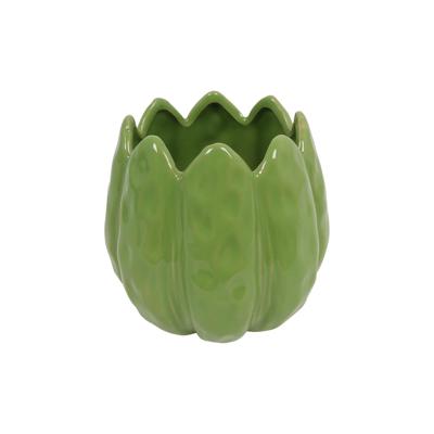 Bloempot tulp groen 12x12x13cm