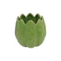 Bloempot tulp groen 12x12x13cm