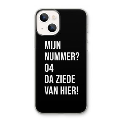 Da ziede van hier - Zwart: iPhone 13 mini Transparant Hoesje