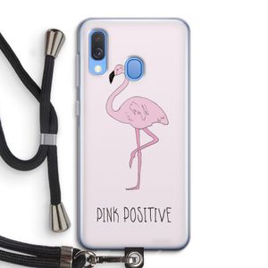 Pink positive: Samsung Galaxy A40 Transparant Hoesje met koord