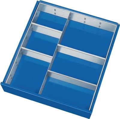 Promat/Tecwerk Indelingsmateriaal voor schuiflade | fronthoogte 120-150 mm | 1 doorslijp- en 4 steekwanden - 9000425552