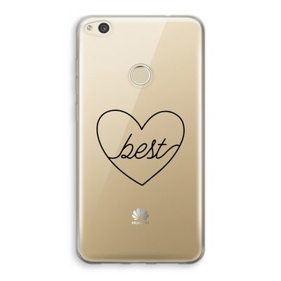 Best heart black: Huawei Ascend P8 Lite (2017) Transparant Hoesje