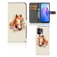 Telefoonhoesje | Met pasjeshouder | voor OPPO Reno8 Paard