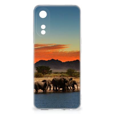 OPPO A78 5G | A58 5G | TPU Hoesje | Olifanten OPPO A78 5G | A58 5G | TPU Hoesje | Olifanten