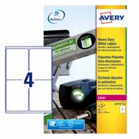 Etiket avery l4774-20 99.1x139mm wit 80stuks