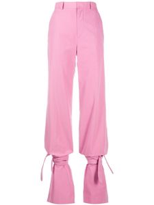 The Attico pantalon à chevilles nouées - Rose