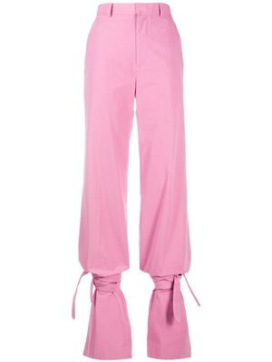 The Attico pantalon à chevilles nouées - Rose