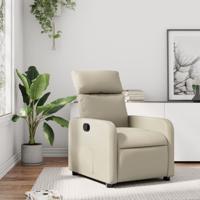Fauteuil verstelbaar kunstleer crmekleurig